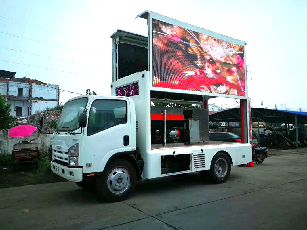 Video camion mobile di pubblicità all'aperto 3840*1728mm P4 del tabellone per le affissioni con l'idraulico di sollevamento