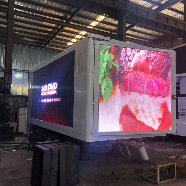 pubblicità mobile del tabellone per le affissioni di Digital dei lati di colore pieno 3 del camion della scatola di 18ft P6 LED