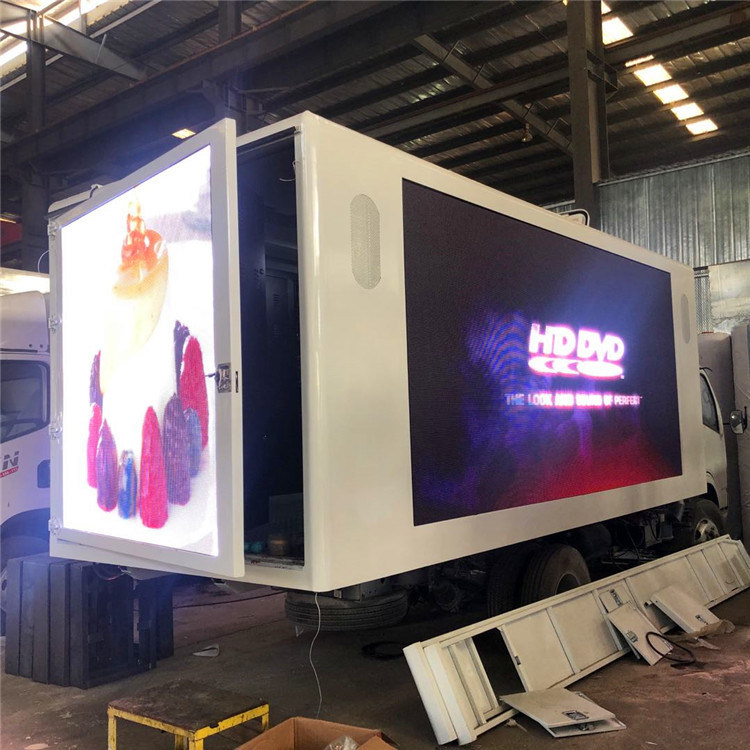 pubblicità mobile del tabellone per le affissioni di Digital dei lati di colore pieno 3 del camion della scatola di 18ft P6 LED