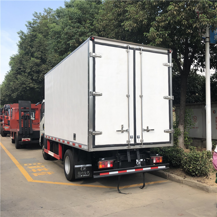 camion di bassa potenza 4x2 5 Ton Diesel Fuel Type del contenitore di furgoni del carico 95km/H