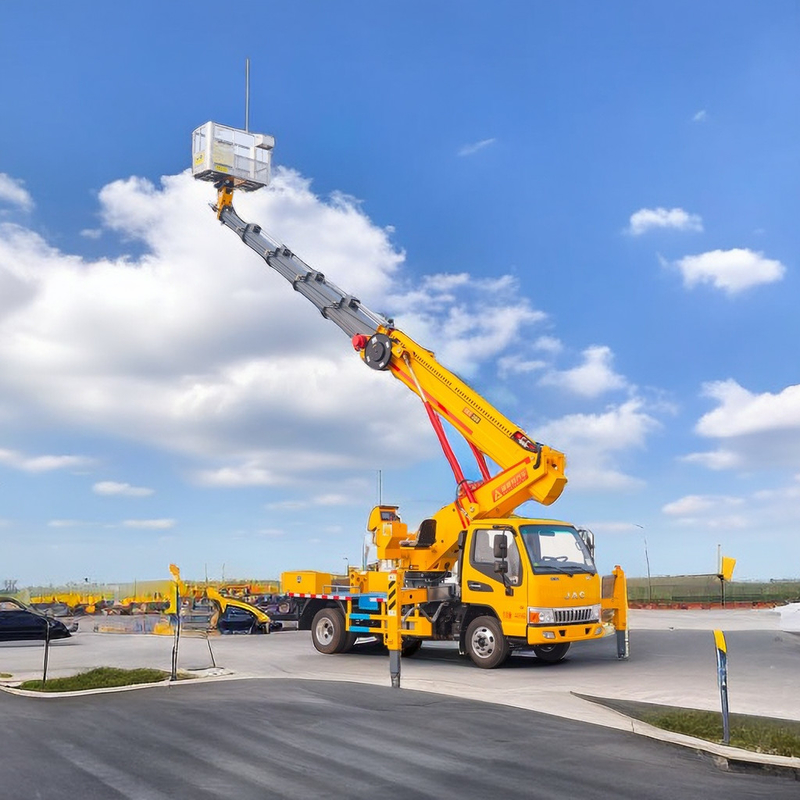Camion a piattaforma aerea a distanza/manuale con rilevatore di livello 1000 kg peso di sollevamento carburante diesel