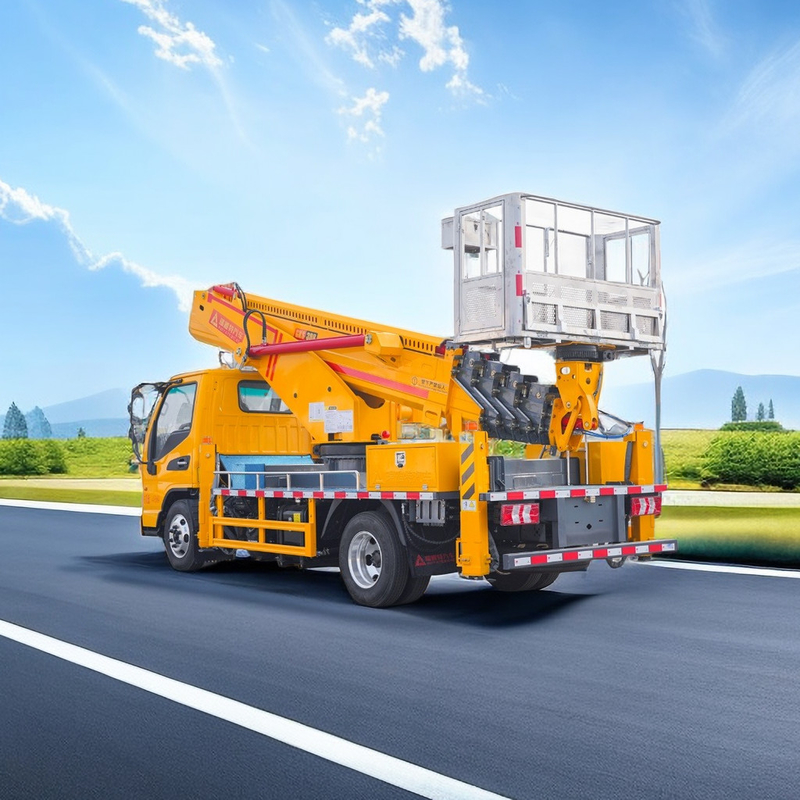 Camion a piattaforma aerea a distanza/manuale con rilevatore di livello 1000 kg peso di sollevamento carburante diesel