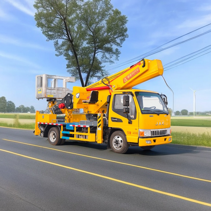 Camion a piattaforma aerea a distanza/manuale con rilevatore di livello 1000 kg peso di sollevamento carburante diesel