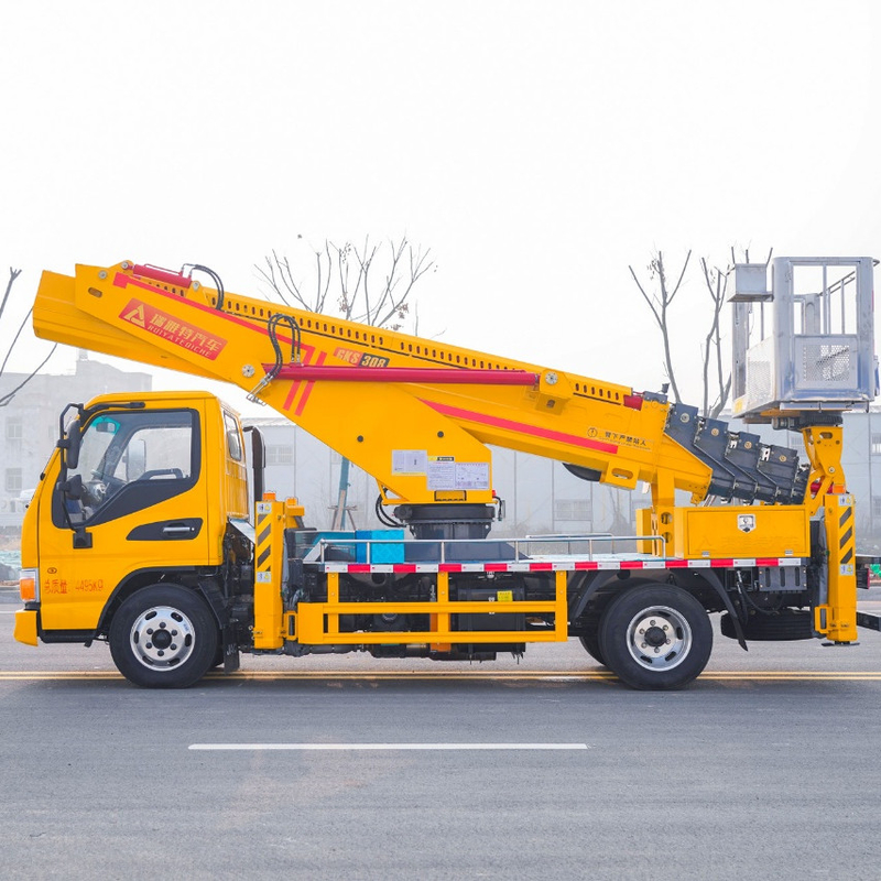 Camion a due persone per la cabina di lavoro aereo con motori V anteriori e posteriori