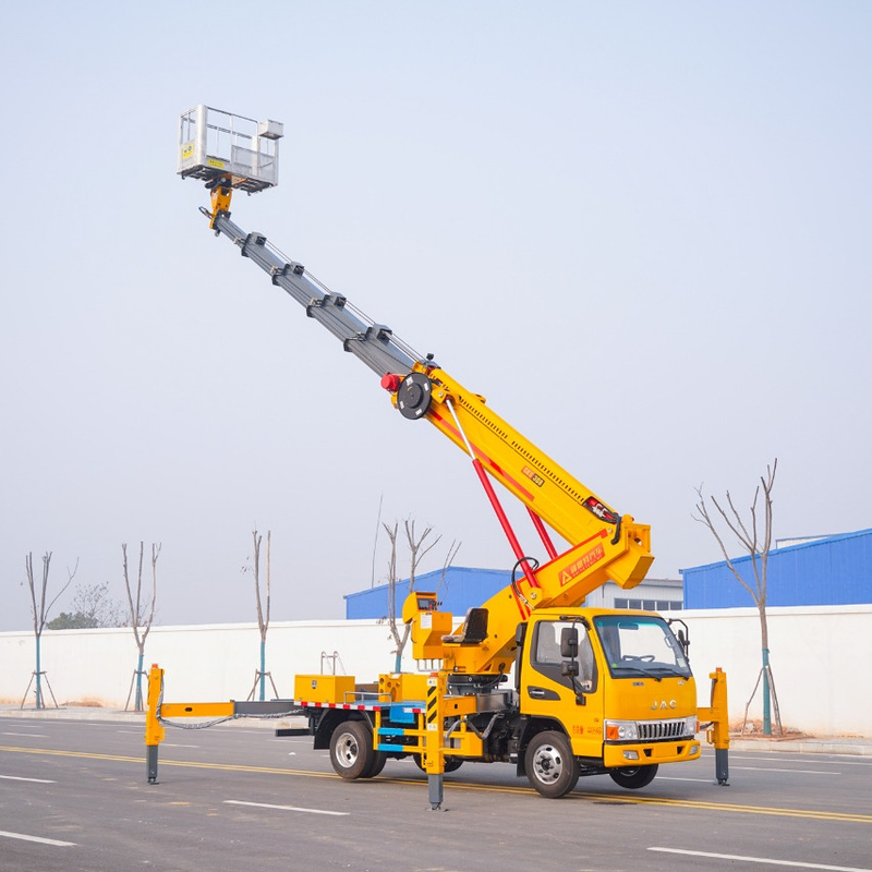 Camion a due persone per la cabina di lavoro aereo con motori V anteriori e posteriori