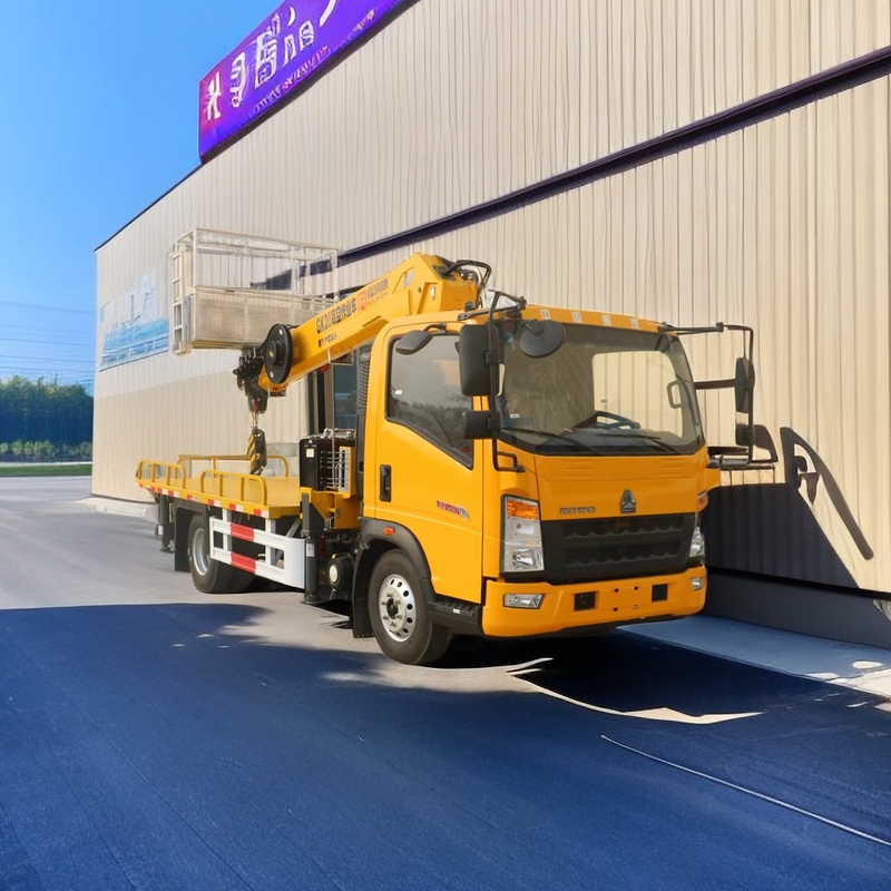 4955kg Peso 4x2 Drive Aerial Work Platform Truck con 21M telescopic boom