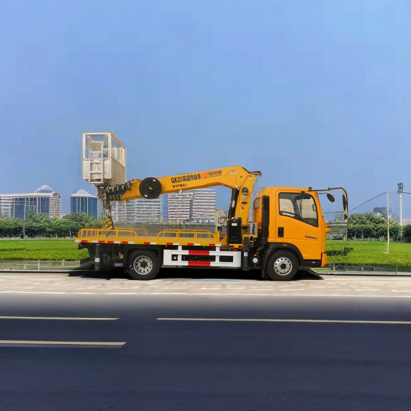 Howo Chassis 4x2 Drive 21M Truck Monted Aerial Work Platform 95km/h 200kg Carico