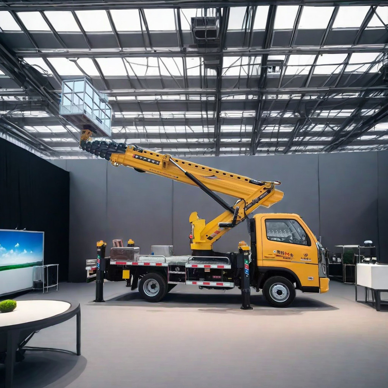 5850x2000x2750mm Piattaforma di lavoro aereo montata su camion 95km/h Piattaforma di lavoro aereo