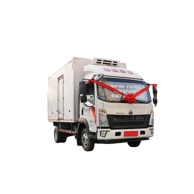 Sinotruk Howo Piccolo camion frigorifero 95km/h 130hp 5 tonnellate Mini camion frigorifero