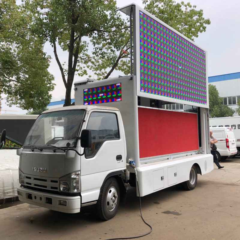 Isuzu 4*2 Euro 5 Led Display Box Truck Mobile Led Screen Billboard Truck Pubblicità Led Truck In vendita