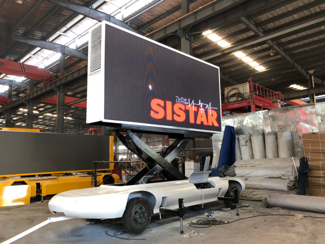 Display a LED per pubblicità esterna mobile per auto con rimorchio per camion P4 P5 HD per negozio mobile