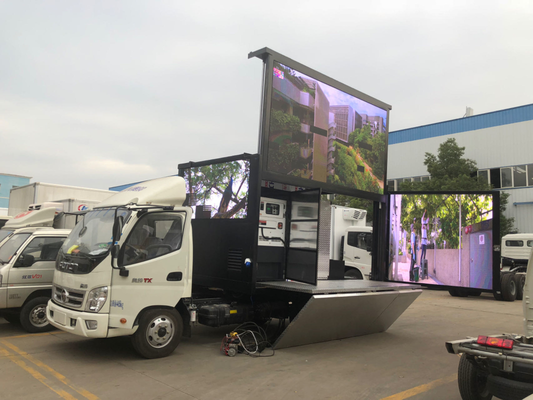 Mini camion con cartellone pubblicitario all'aperto Foton Tarpaulin LED Mobile Box pubblicitario camion