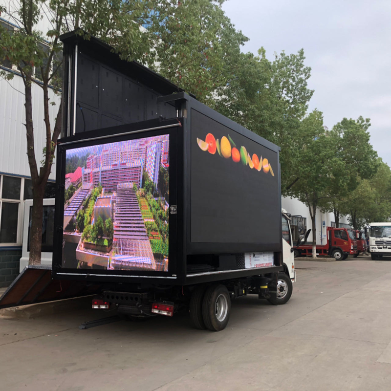 Mini camion con cartellone pubblicitario all'aperto Foton Tarpaulin LED Mobile Box pubblicitario camion