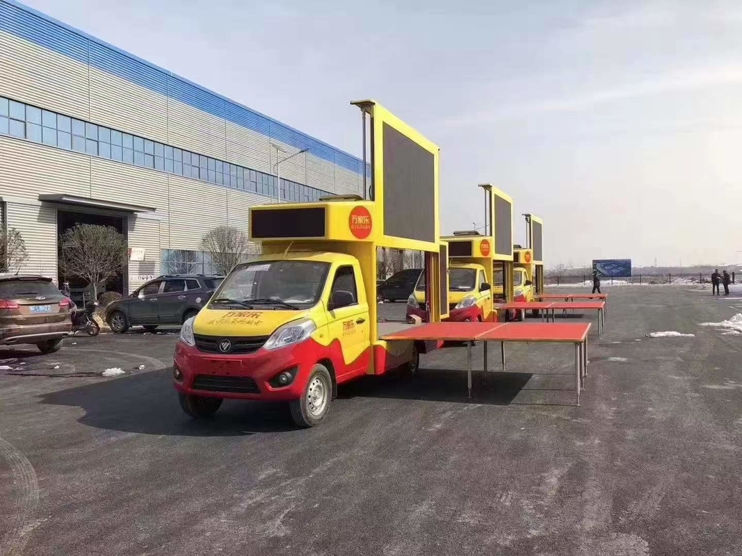 Veicolo pubblicitario di piccola marca Foton Display a LED montato Euro 6 Led Mobile Digital Advertising Sign Trailer