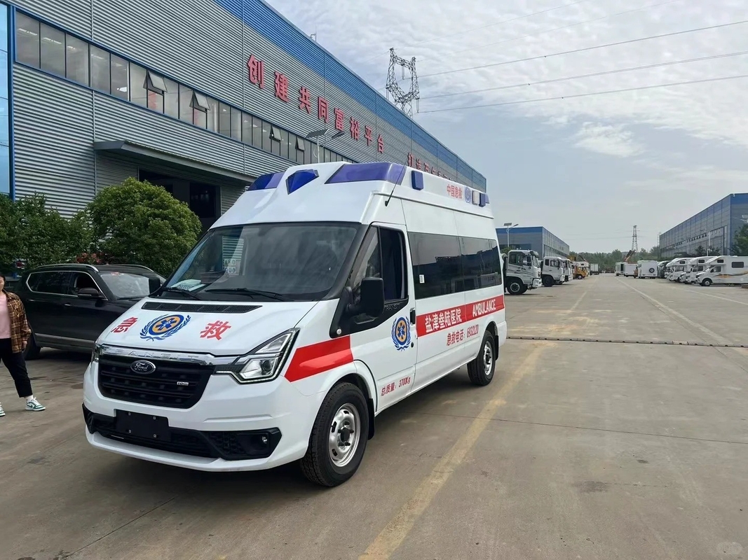 Ford Customization Ambulance Car Veicolo 4x2 Ambulance Transit V348 PRO Monitoraggio ICU Ambulance di emergenza
