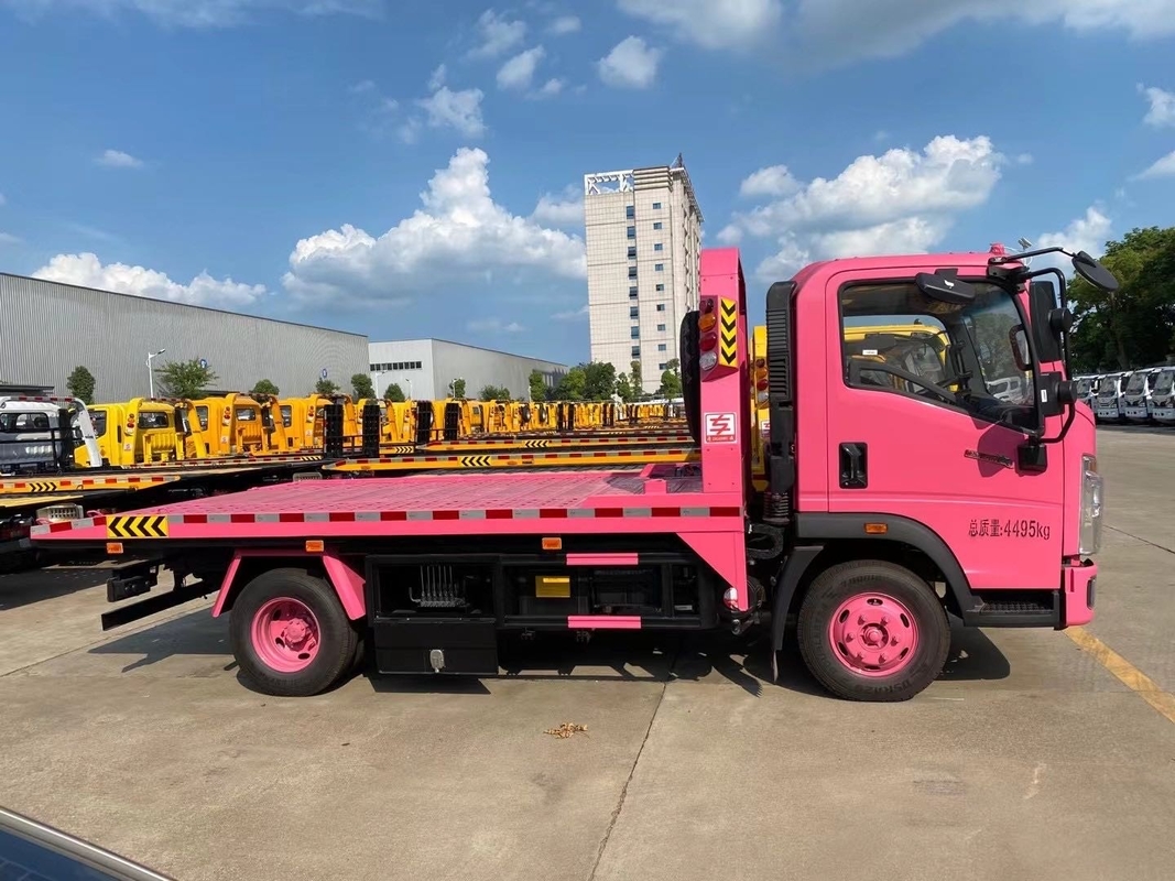 SINOTRUK HOWO 4x2 3-5 tonnellate Destrozzatore leggero a letto piatto Remotore Veicolo di salvataggio stradale di recupero in vendita